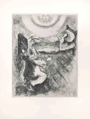 Marc Chagall, The Child Resurrected by Elie, Etching, 1956