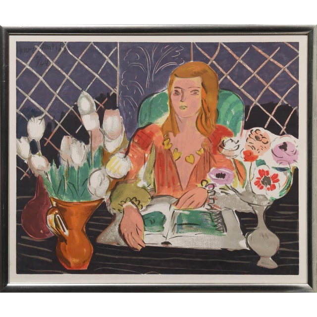 Impressionist Woman and Flowers Ii, Henri Matisse (After) For Sale - Image 3 of 3