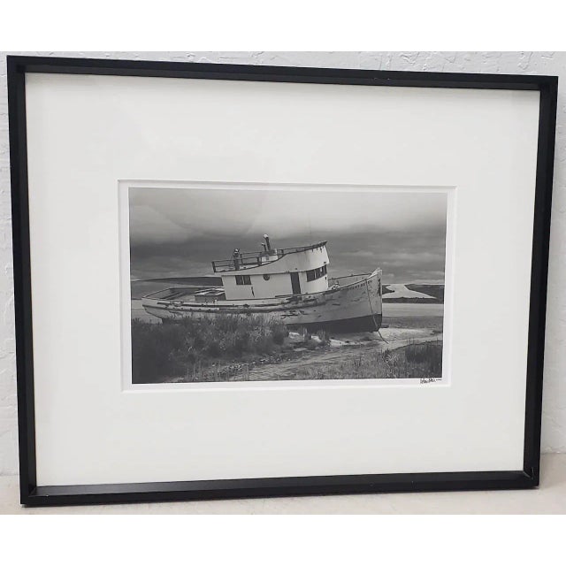 Black Richard Blair Photograph "Shipwrecked Boat - Tomales Bay" C.2000 For Sale - Image 8 of 8