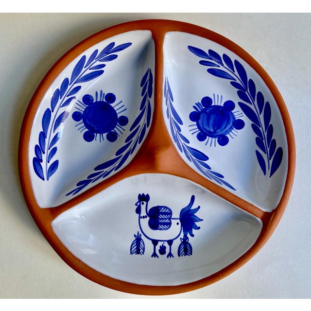 Sto Onofre Blue & White Hand Painted Art Pottery Serving Dish For Sale - Image 12 of 13