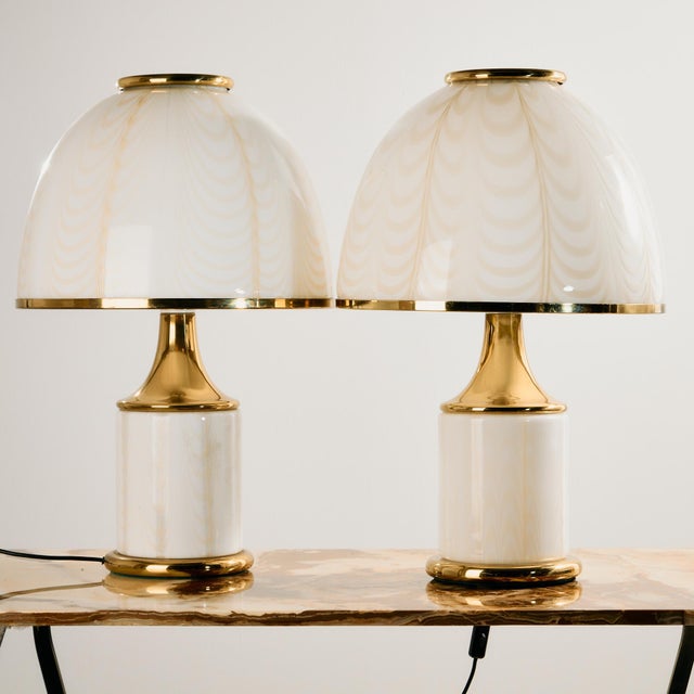 Table Lamp by F. Fabbian for Mazzega, 1970s, Set of 2 For Sale - Image 15 of 15