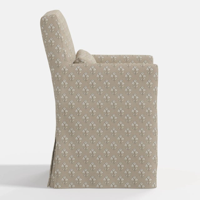 Not Yet Made - Made To Order Stoffer Home x Cloth & Company Lindy Slipcover Dining Arm Chair in Francie Tan For Sale - Image 5 of 7