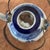 Chinese Antique Chinese Blue & White Porcelain Glazed Teapot W/Wire Bail Handles Surguch Stamp Wood Base For Sale - Image 3 of 12
