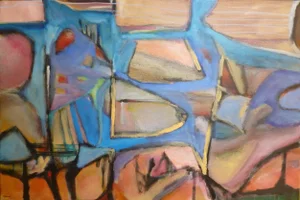 "Nurture" Contemporary Abstract Oil and Acrylic Painting