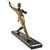 Limousin, Art Deco Athlete with Spear or Javelin Thrower, 1930, Metal on Marble Base For Sale - Image 3 of 13