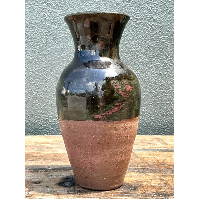 Vintage Original Studio Pottery Vase For Sale In West Palm - Image 6 of 12