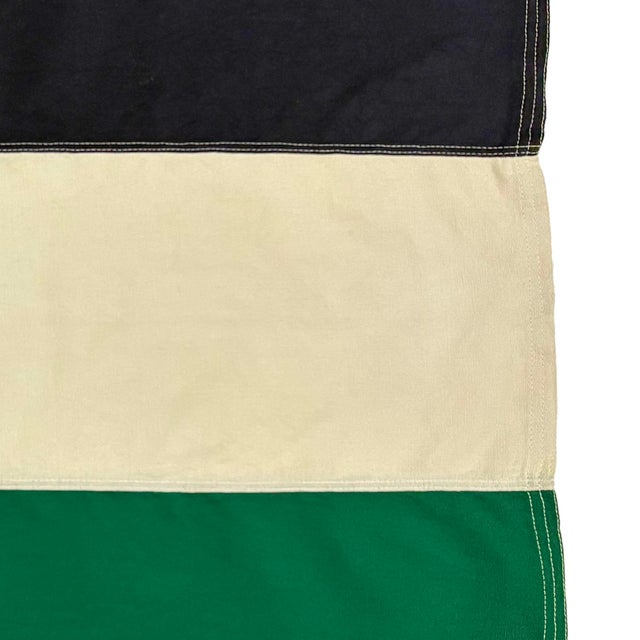 Rustic Small Vintage Cotton Flag of Jordan For Sale - Image 3 of 4