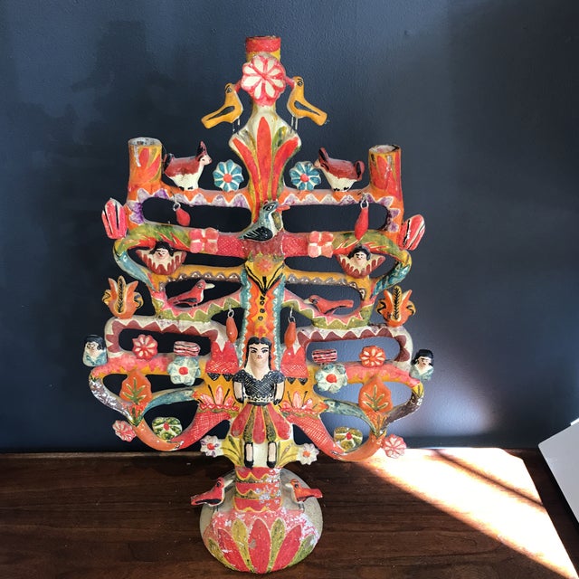 Vintage Mexican Tree of Life Candelabra Chairish