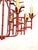 Metal Massive Vintage Italian Tole Red Faux Bamboo Birdcage Chandelier With Bells ~ Rewired ~ Restored ~ Rejuvenated ~ Ready to Hang ~ For Sale - Image 7 of 12