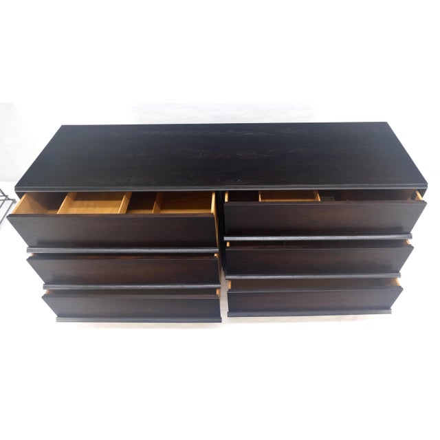 Gibbings for Widdicomb Ebonised Walnut Long 6 Oak Drawers Dresser Credenza MINT!