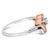 Elegant and timeless, this gorgeous two tone 10K rose gold coated sterling silver diamond cocktail ring features 0.2 carat...