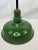 Vintage Industrial Green Porcelain Enamel Light Fixture
