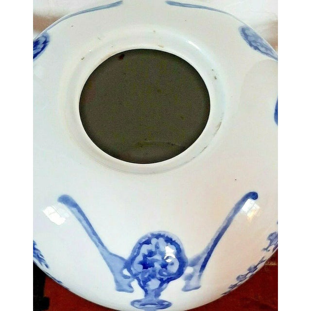 1960s 1960s Blue & Porcelain White Vase Double Happiness Ginger Jar For Sale - Image 5 of 10