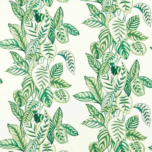 Sanderson Calathea Fabric in Botanical Green For Sale