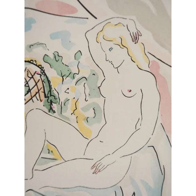 Léonard Tsuguharu Foujita, Nude in the Countryside, Original Engraving For Sale - Image 4 of 7