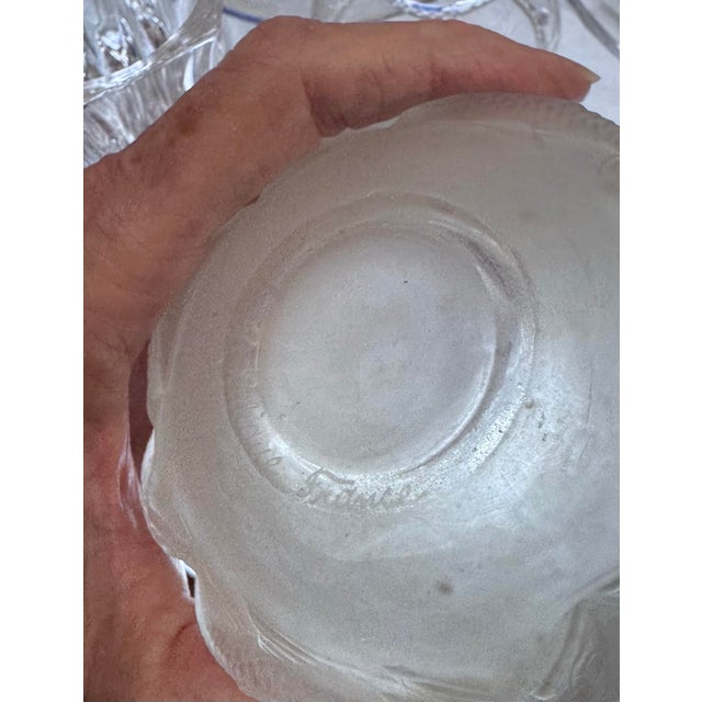 René Lalique Antique R. Lalique “Poissons” Frosted Crystal Vase, France, Art Deco F For Sale - Image 4 of 6