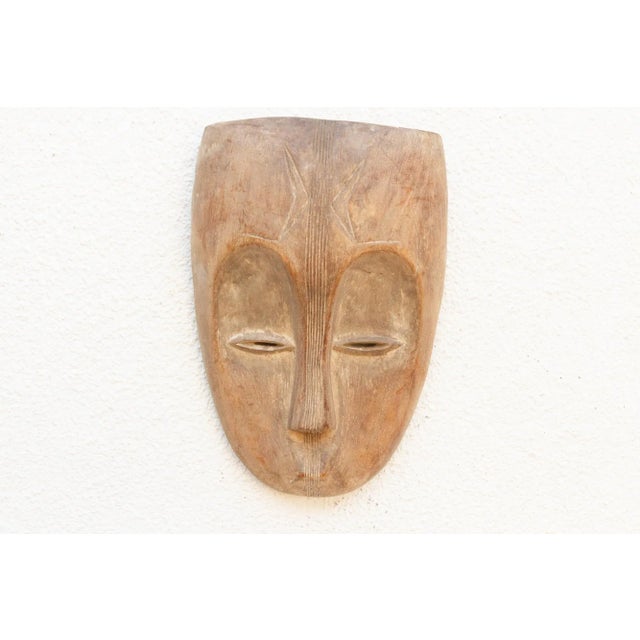 African Weaver's Tale Carved Aged Mask For Sale - Image 3 of 10
