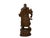 Wood Carved Wood General Guan Yu Warrior Dragon Armor Figurine Sculpture For Sale - Image 7 of 10