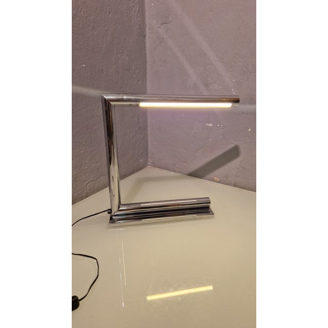 Industrial Chrome Tamara Table Lamp with Adjustable Tubular Frame by William Pianta for Nahoor, 2000s For Sale - Image 9 of 12