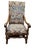 19th Century French Needlepoint Carved Walnut Throne Chair For Sale In San Antonio - Image 6 of 11
