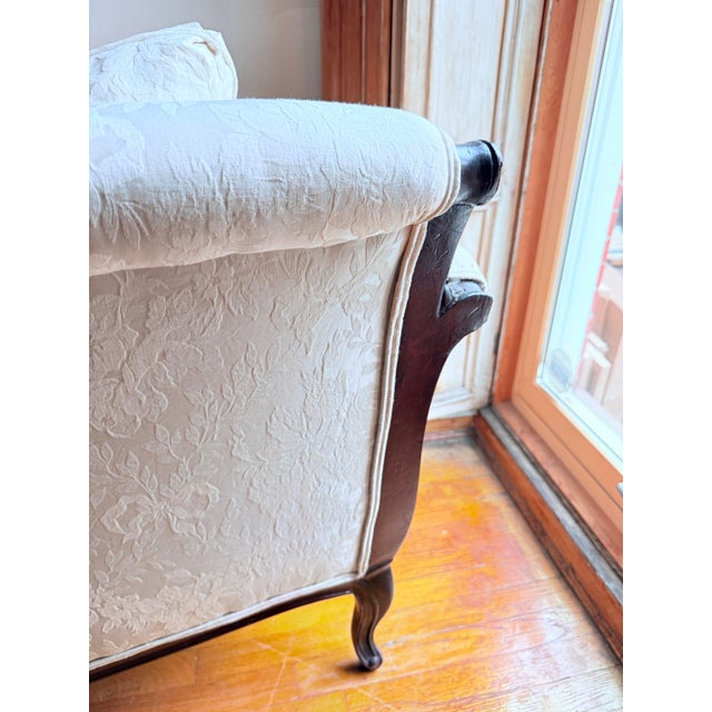 1950s 1950s Mid-Century Era Louis French Provencial, Louis XV Style White Sofa For Sale - Image 5 of 15