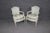 Pair of Antique Louis XVI Style Paint Decorated Arm Chairs by Maison Jansen For Sale In Philadelphia - Image 6 of 17