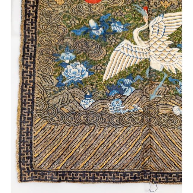 18th Century Pair of Chinese Silk Embroidered Mandarin Rank Badges in Kesi Embroidery For Sale - Image 12 of 18