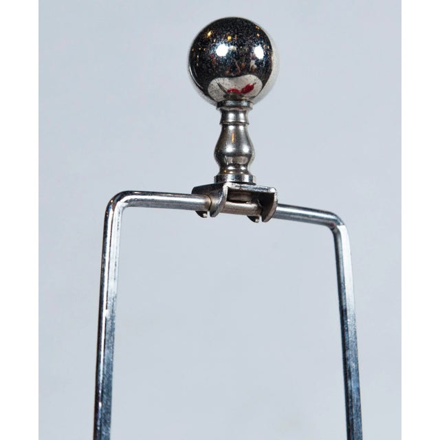 Red Mid-Century Mirrored Red Lamps - a Pair For Sale - Image 8 of 11