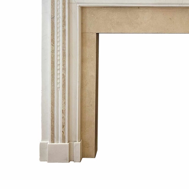 English English Carved Statuary Marble Mantel For Sale - Image 3 of 9