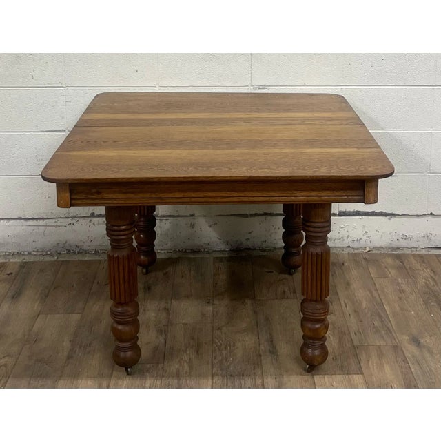 Vintage English Oak Pub Table Dining Table For Sale - Image 9 of 9