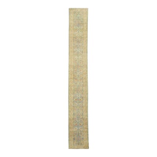 Antique Zabihi Collection Long Blue Persian Malayer Runner - 2'5" x 18'1" For Sale