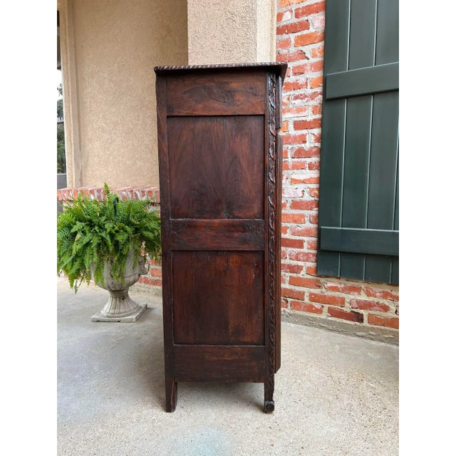Antique French Cabinet Carved Oak Demeter Harvest Cornucopia Greek Goddess For Sale - Image 9 of 12