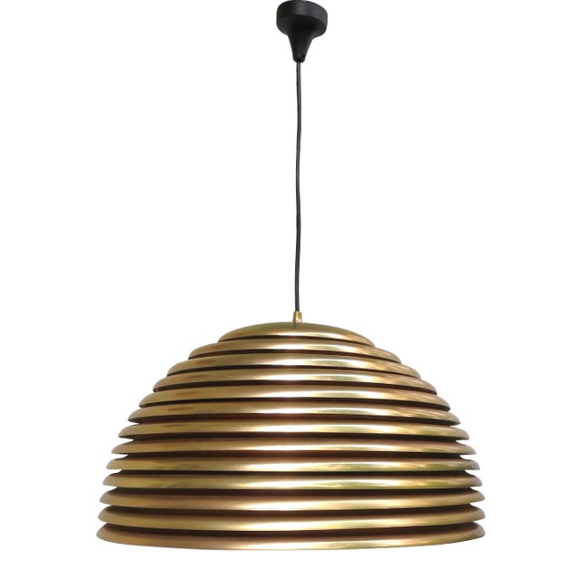 5639/S Saturno Gold-Plated Pendant Light by Kazuo Motozawa for Staff, 1970s For Sale