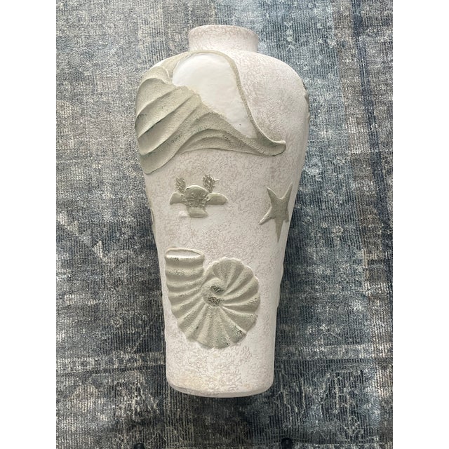 Coastal 40" Vintage, Textured, Floor Vase For Sale - Image 3 of 7