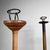 Dimensions: heights 67–71 cm, base diameters 22–23 cm. A highly decorative set of three tall Japanese shokudai (燭台),...