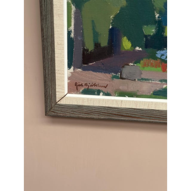Richard Björklund, Garden, 1960s, Oil on Canvas, Framed For Sale - Image 5 of 17