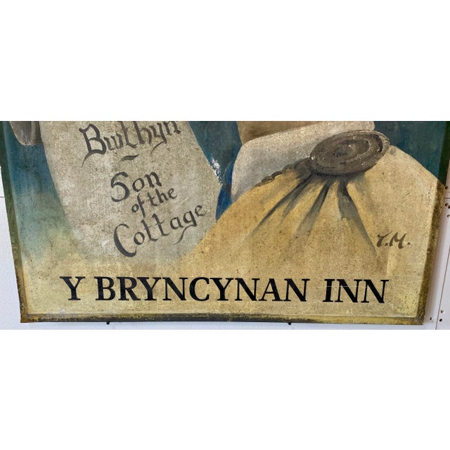 Vintage Original Metal Y Bryncynan Pub Sign From the U K For Sale - Image 4 of 11