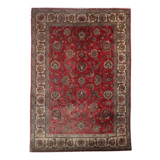 Antique Asian Heavy Knot Rug in Cotton and Wool For Sale