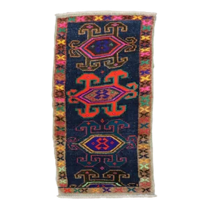 Colorful Mini Vintage Turkish Rug, 1'4 ''X 2'9''