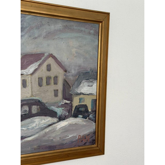 Pan, Winter, 1950s, Oil on Canvas, Framed For Sale - Image 6 of 15