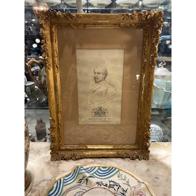 Portrait of the Count of Longueval, 1894, Artwork on Paper, Framed For Sale - Image 10 of 10
