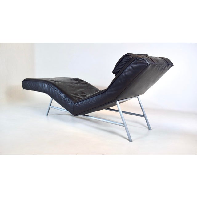 Milo Baughman Black Leather Fred Chaise Lounge Chair for Thayer Coggin For Sale - Image 9 of 14