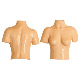 White Glazed Body Sconces by Di Fretto, Set of 2 For Sale