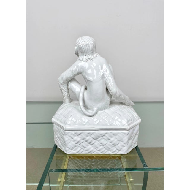 Ceramic Monkey Box Sculpture from Vivai Del Sud, Italy, 1970s For Sale - Image 9 of 14