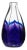 Zellique Studio Joseph Morel 1987 Signed Purple Blue Peacock Feather Vintage Art Glass Vanity Flower Vase For Sale