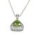 Late 20th Century Peridot & Diamond White Gold Pendant With Chain For Sale - Image 4 of 8