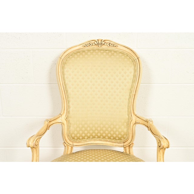 Wood Karges French Regency Louis XVI Cream Lacquered Dining Chairs, Set of Eight For Sale - Image 7 of 15