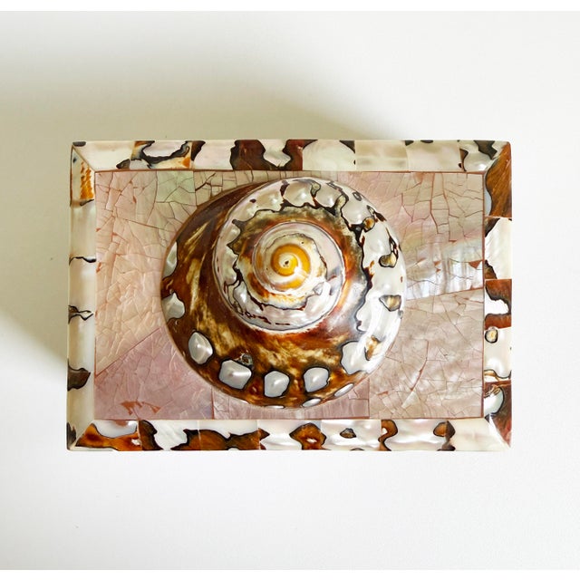 Late 20th Century Vintage Gumps Penshell Boxes, Set of 2 For Sale - Image 5 of 13