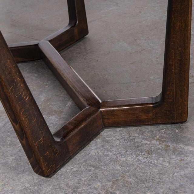 Wood Czech Low Oval Occasional Table from Drevotvar, 1970s For Sale - Image 7 of 10