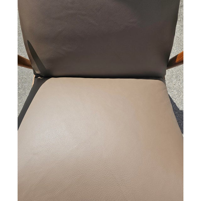Alf Svensson for Fritz Hansen Lounge Chair Danish Mid Century Modern, Leather For Sale In Atlanta - Image 6 of 8